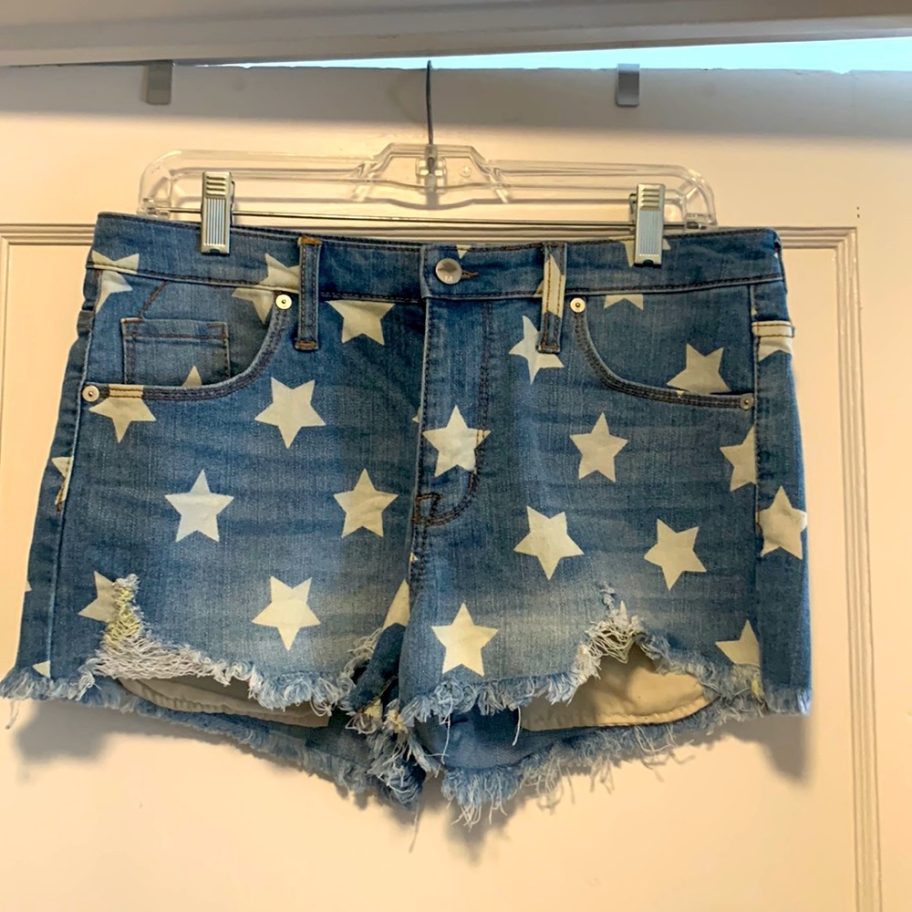 Mossimo White Star Jean Shorts